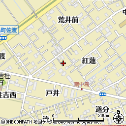 愛知県岡崎市中島町紅蓮48-4周辺の地図