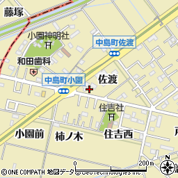 愛知県岡崎市中島町佐渡10周辺の地図