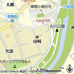 愛知県西尾市志籠谷町山崎34-3周辺の地図
