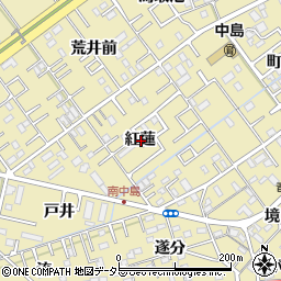 愛知県岡崎市中島町紅蓮周辺の地図