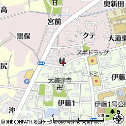 愛知県西尾市伊藤町村周辺の地図