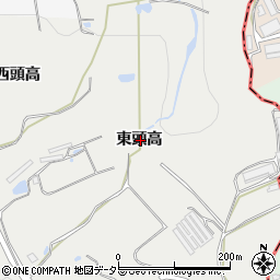 愛知県常滑市樽水東頭高周辺の地図