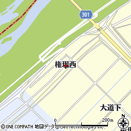 愛知県西尾市上町権現西周辺の地図
