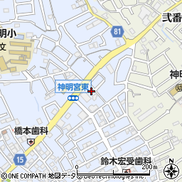 京都府宇治市神明宮東9周辺の地図