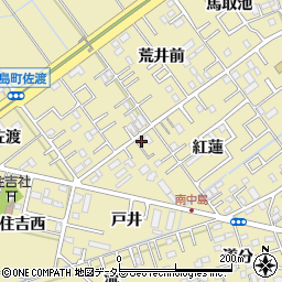 愛知県岡崎市中島町紅蓮48-3周辺の地図
