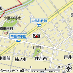 愛知県岡崎市中島町佐渡周辺の地図