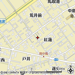 愛知県岡崎市中島町紅蓮45-8周辺の地図