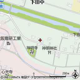 兵庫県三田市下田中124周辺の地図