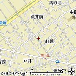 愛知県岡崎市中島町紅蓮45-4周辺の地図
