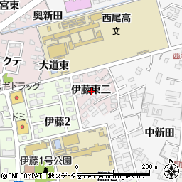 愛知県西尾市伊藤町伊藤東二周辺の地図