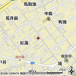 愛知県岡崎市中島町紅蓮6-11周辺の地図