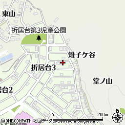 京都府宇治市折居台3丁目周辺の地図