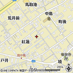 愛知県岡崎市中島町紅蓮6周辺の地図