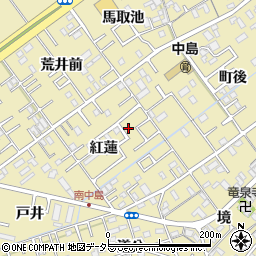 愛知県岡崎市中島町紅蓮18-1周辺の地図