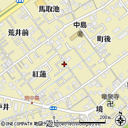 愛知県岡崎市中島町紅蓮6-10周辺の地図