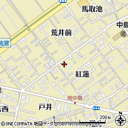 愛知県岡崎市中島町紅蓮44-4周辺の地図