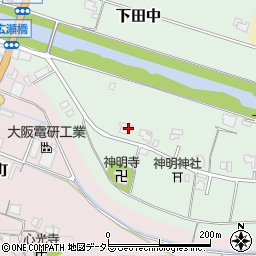 兵庫県三田市下田中95周辺の地図
