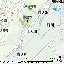 兵庫県川辺郡猪名川町肝川上天田周辺の地図