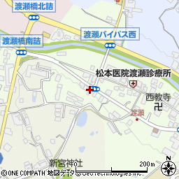 渡瀬三叉路周辺の地図