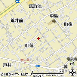 愛知県岡崎市中島町紅蓮6-4周辺の地図