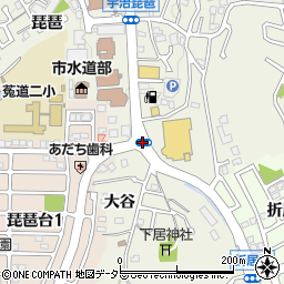 琵琶台口周辺の地図