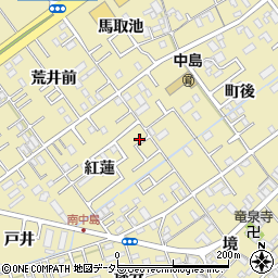 愛知県岡崎市中島町紅蓮6-3周辺の地図