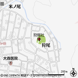 狩尾社周辺の地図