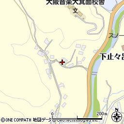 大阪府箕面市下止々呂美929-1周辺の地図