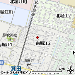 三重県鈴鹿市南堀江2丁目14周辺の地図