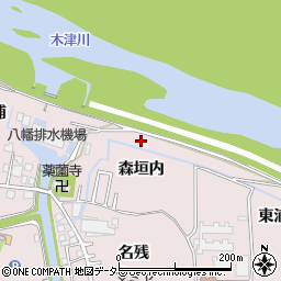 京都府八幡市八幡（森垣内）周辺の地図