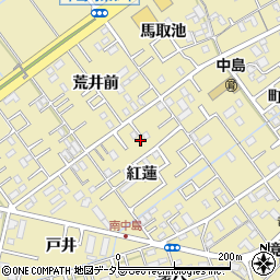 愛知県岡崎市中島町紅蓮23-5周辺の地図