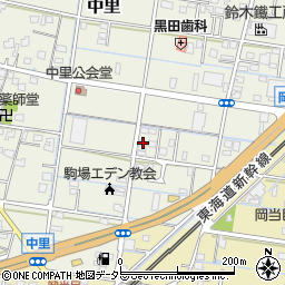 静岡県焼津市中里338-1周辺の地図
