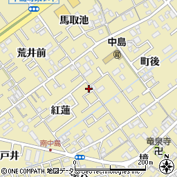 愛知県岡崎市中島町紅蓮6-2周辺の地図