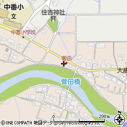 兵庫県小野市菅田町周辺の地図