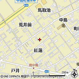 愛知県岡崎市中島町紅蓮22-5周辺の地図