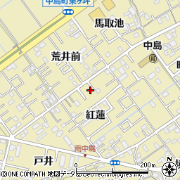愛知県岡崎市中島町紅蓮23周辺の地図