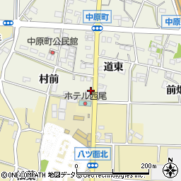 愛知県西尾市中原町村前39周辺の地図