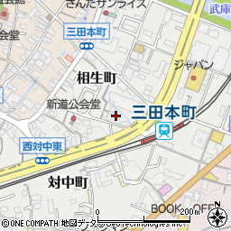 兵庫県三田市相生町20周辺の地図