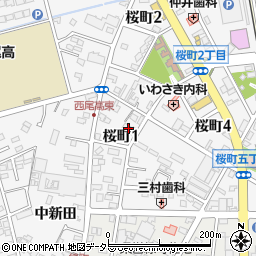スターターマンション西尾桜町周辺の地図