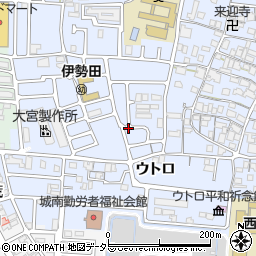 京都府宇治市伊勢田町ウトロ周辺の地図
