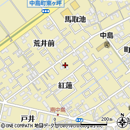 愛知県岡崎市中島町紅蓮22-4周辺の地図