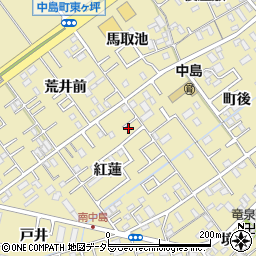 愛知県岡崎市中島町紅蓮4周辺の地図