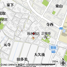 愛知県額田郡幸田町菱池寺西90周辺の地図