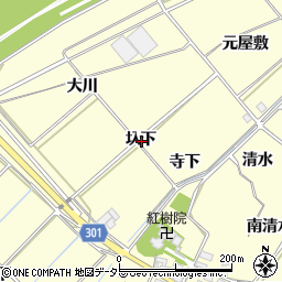 愛知県西尾市上町圦下周辺の地図