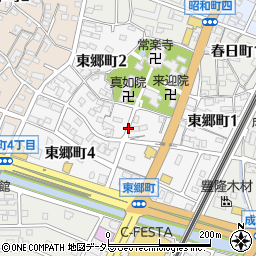 愛知県半田市東郷町周辺の地図