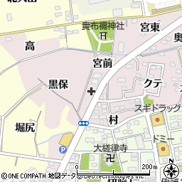 愛知県西尾市伊藤町宮前3-5周辺の地図