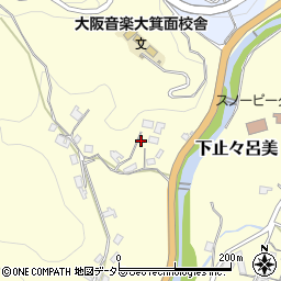 大阪府箕面市下止々呂美934周辺の地図