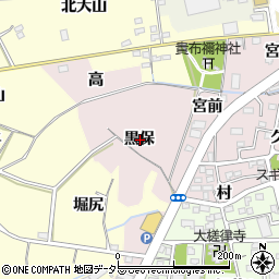 愛知県西尾市伊藤町黒保周辺の地図