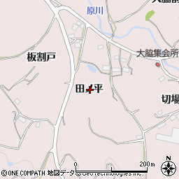 愛知県新城市庭野田ノ平周辺の地図