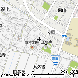 愛知県額田郡幸田町菱池寺西91周辺の地図